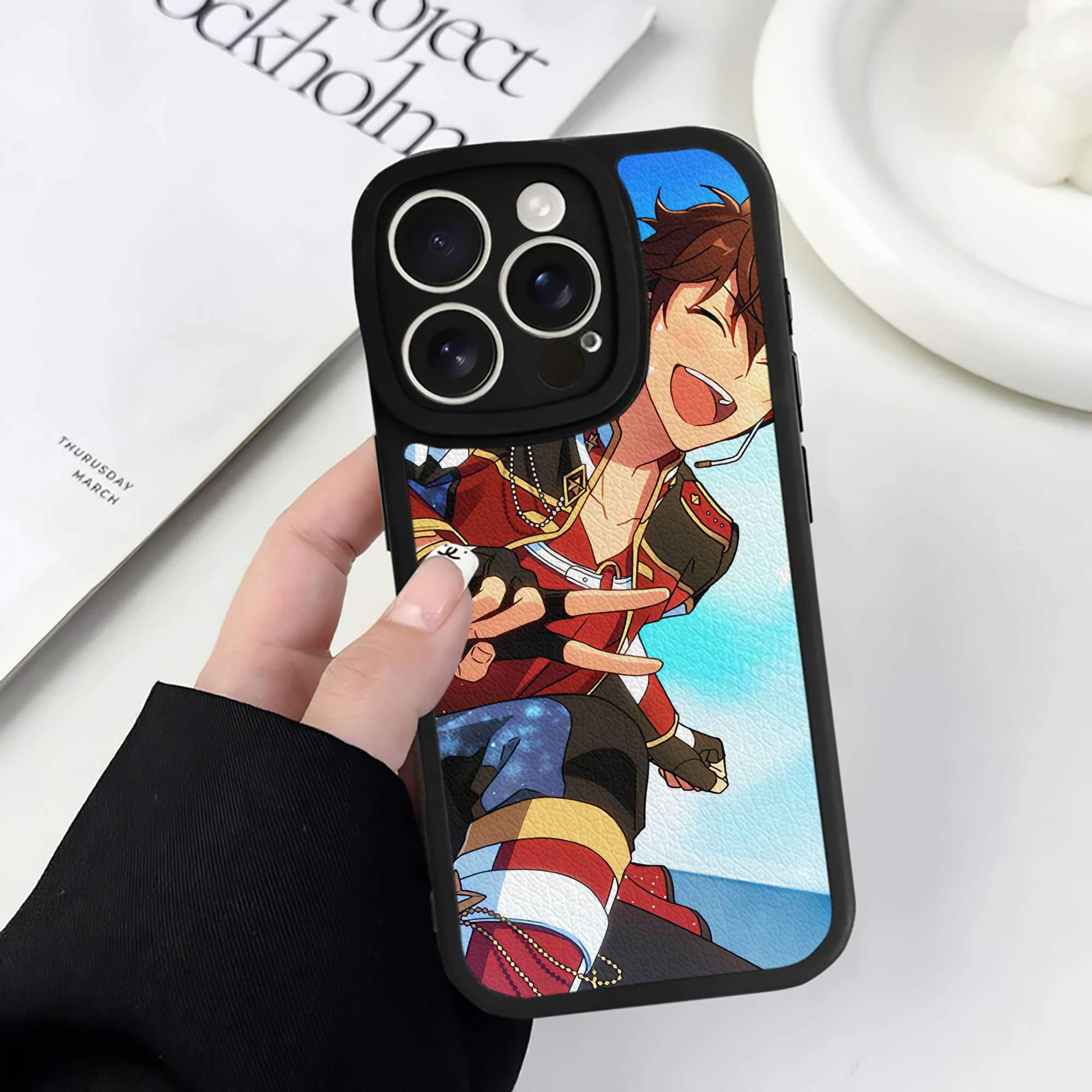 （画像用） あんさんぶるスターズ! Ensemble Stars 【iPhone 16シリーズ対応】シリコンスマホケース（レザー調） 材質：シリコン